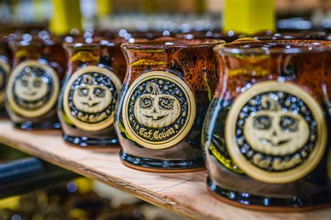 With the temps dropping and fall holidays right around the corner, our thoughts turn to coffee more. The Spookiest Halloween Coffee Mugs - Sunset Hill Stoneware
