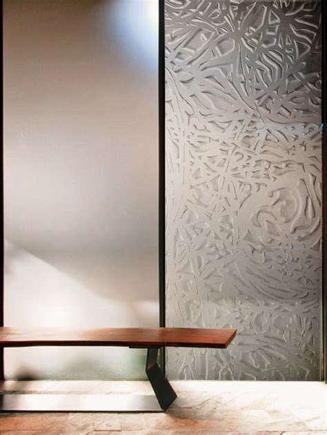 Etched Glass Partition For Luxury Interiors