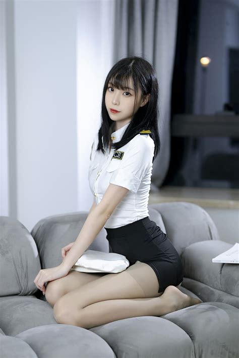 xu lan women model asian cosplay nuns nun outfit pantyhose women indoors hd wallpaper