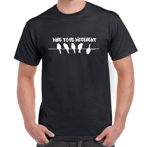 Mens Funny Sayings Slogans T Shirts Dare To Be Different Tshirt Ebay