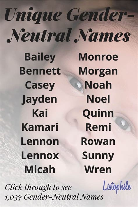 1 037 gender neutral names artofit