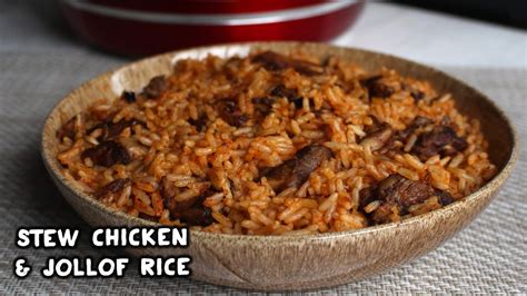 Jollof Rice Stew Chicken One Pot Youtube
