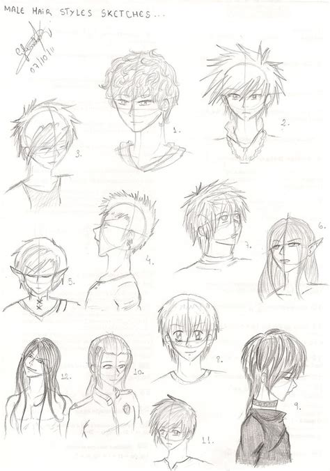 Anime Hairstyles Drawing At Explore Collection Of