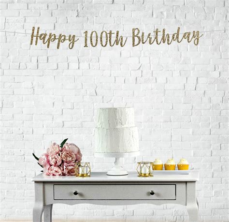Happy 100th Birthday Banner Cheers To 100 Years Banner Happy Etsy