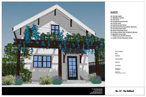 No 37 The Ballard 800 Sq Ft 2 Story Cottage Plan — The Small House