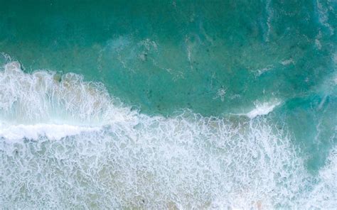 Download Wallpaper 1680x1050 Waves Aerial View Sea Coast Widescreen
