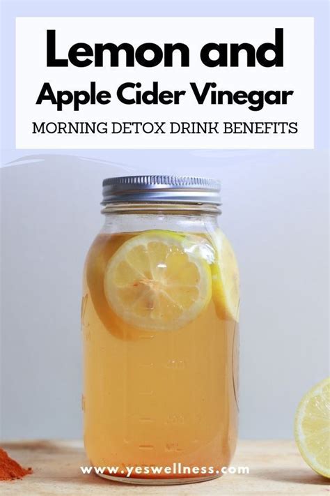 Lemon And Apple Cider Vinegar Morning Detox Drink Benefits In 2020