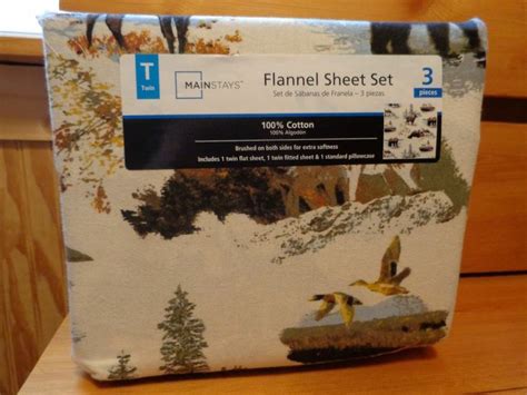 See more ideas about flannel, sheet sets, sheets. Mainstays log cabin style black bear & deer twin flannel ...