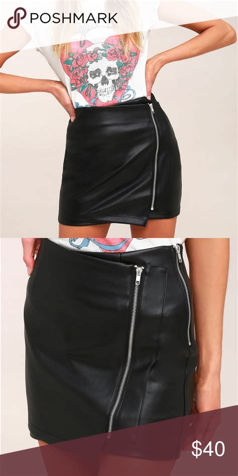 Lulus Vegan Leather Mini Skirt Super Cute Mini Skirt Never Worn Lulu