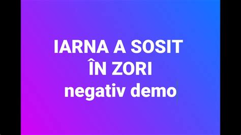 Iarna A Sosit In Zori Negativ Demo Youtube