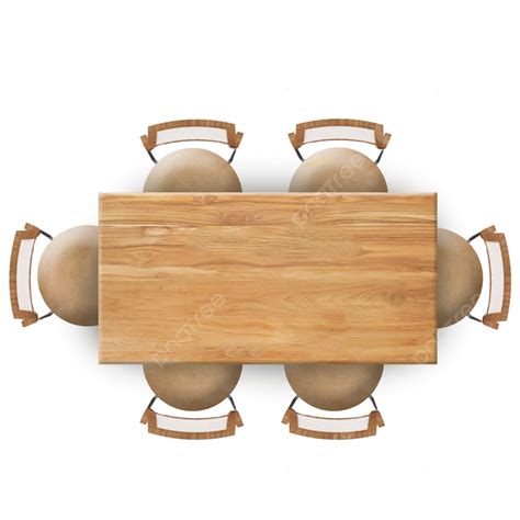 Realistic Modern Dinning Table Top View For Interior Design Realistic