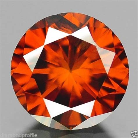 Rare 07 Ct Natural Red Diamond Round Brilliant Cut Loose Gemstone