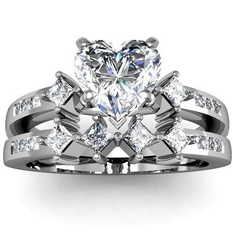 Pretty Pretty | Heart wedding rings, Heart shaped diamond wedding rings