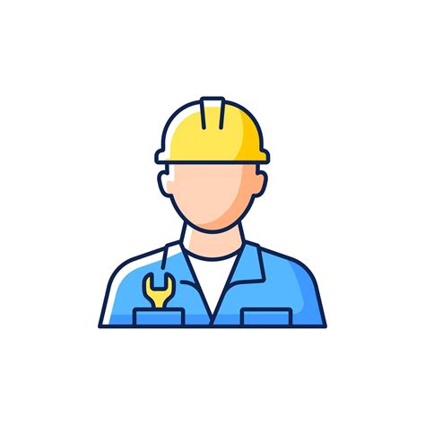 Engineer Rgb Color Icon Isolated Vector Illustration 2945289 Vector