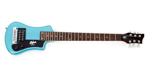 Hofner Hct Sh Bl O Shorty Electric Travel Guitar With Gig Bag Blue