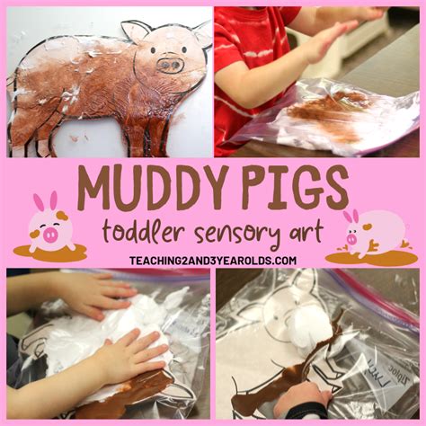 Awesome Muddy Pig Sensory Art For Toddlers Free Printable