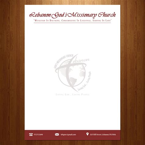 Business correspondence needs to be branded. Elegant, Colorful, Church Letterhead Design for God's ...