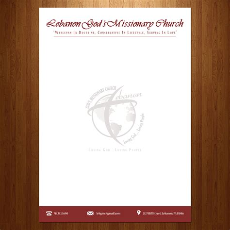 Church letter heading samples lazine net. Elegant, Colorful, Church Letterhead Design for God's Missionary Church by VEGA-Designs | Design ...