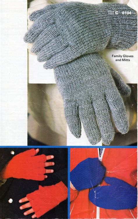 2 Needle Gloves Knitting Pattern