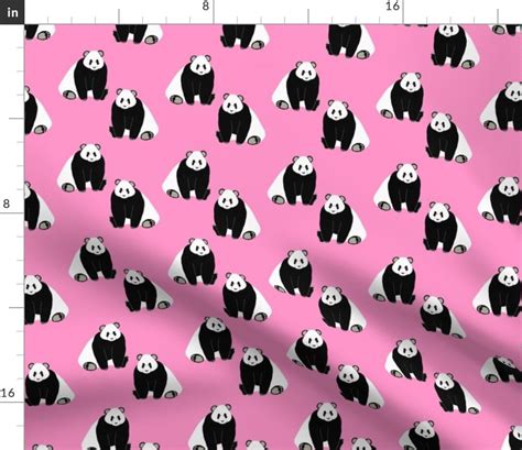 Panda Fabric Pandas By Emilyrosethomson Pink Panda Baby Girl Nursery