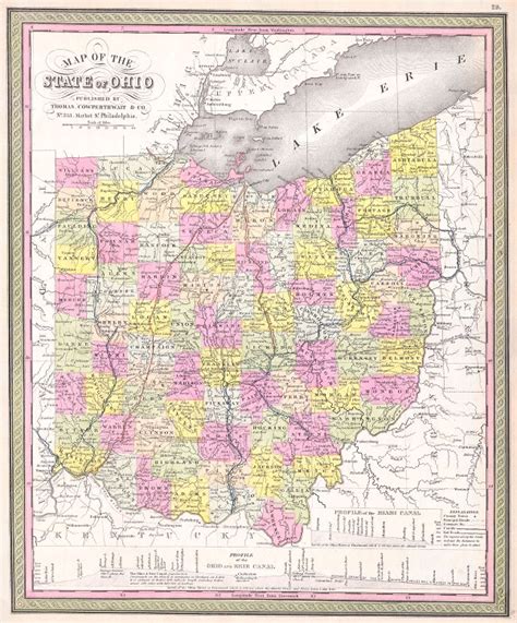 Map Of Ohio Counties In 1850 Cicely Bridgette