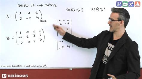 RANGO de una matriz por determinantes 01 BACHILLERATO unicoos - YouTube