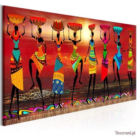 Obraz Tańczące Afrykanki African Art Paintings African Paintings