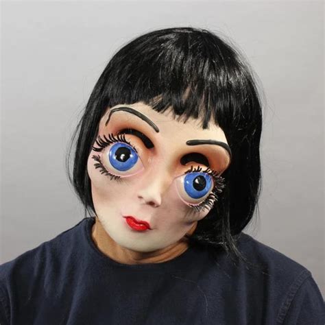 Big Eyes Face Mask Pretty Woman Doll Mannequin Creepy Etsy
