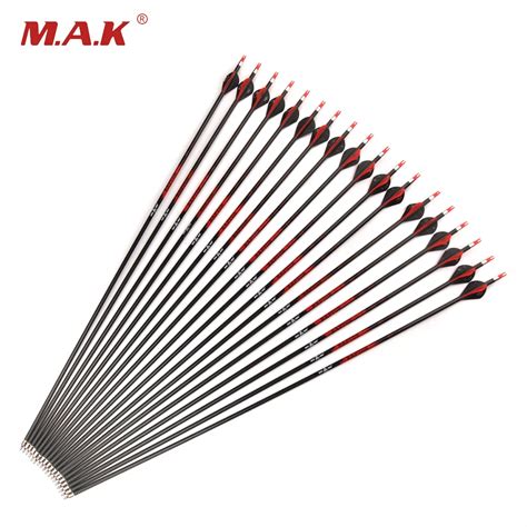 61224pcs Od 78mm 32 Inch 100 Pure Carbon Arrows Spine 400 With