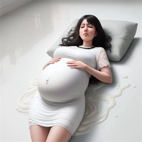 टेक्स्ट से एआई आर्ट जेनरेटर Naked Pregnant Girl Lying On The White