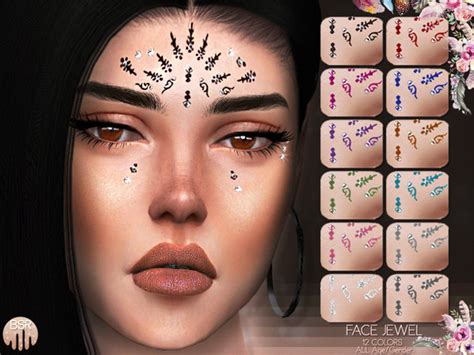 Boho Style Face Jewel Bh10 By Busra Tr At Tsr Sims 4 Updates