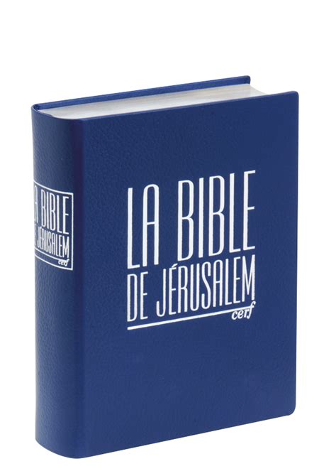 Bible De Jérusalem Major Cuir Bleu Sous Coffret Tranches Argent