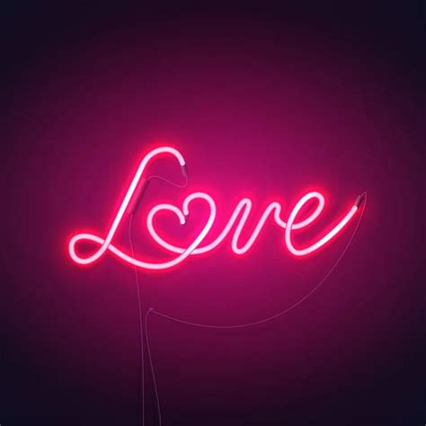 Love Neon Sign Pink 01 Stock Image Everypixel