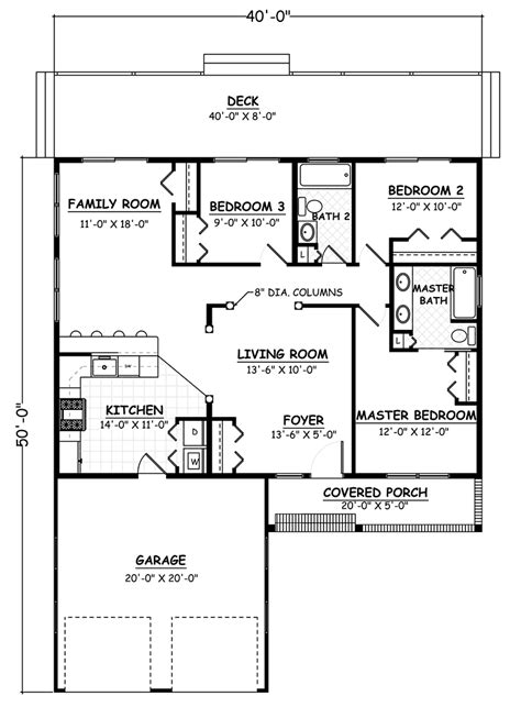 3 Bedroom House Plan In 1200 Sq Ft Bedroom Poster