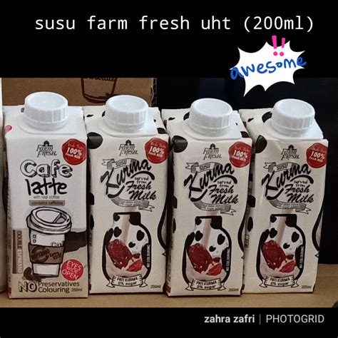 Farm fresh turut mengeluarkan susu segar farm fresh perisa asli, coklat, cafe latte dan yang terbaru tongkat ali selain yogurt dan susu kambing asli. Susu Farm Fresh UHT 200ml | Shopee Malaysia