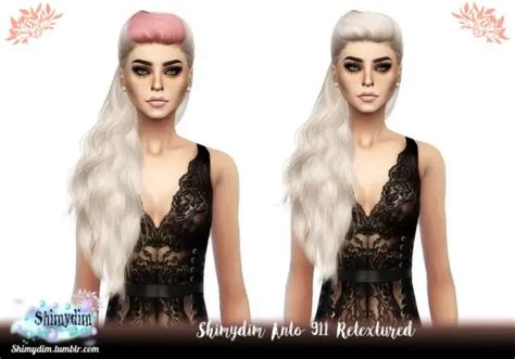 Shimydim Anto`s 911 Hair Retextured Sims 4 Hairs
