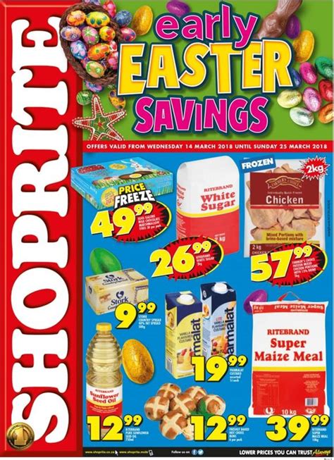 We have the latest flyers from shoprite, making sure you get the best prices and deals on your shop. Northern Cape, Free State Shoprite Early Easter Deals 14 ...