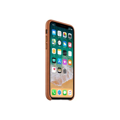 Apple Iphone X Leather Case Saddle Brown Mqta2zma Appliances Direct