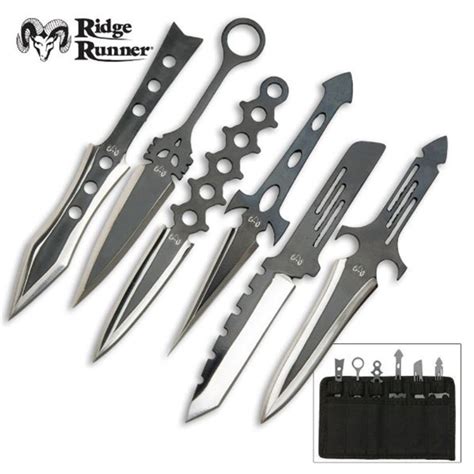 Ridge Runner 6 Piece Lightning Throwing Knife Set For Sale All Ninja