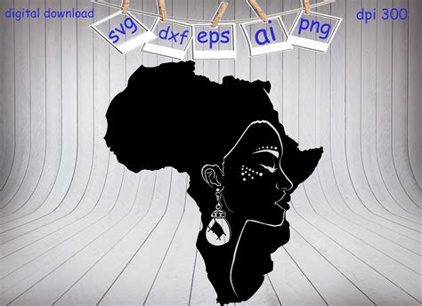 Africa Woman Silhouette Svg Black Woman Svg Afro Girl Svg Etsy Canada
