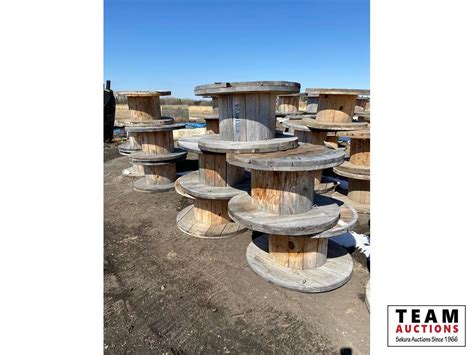 5 Wooden Cable Spools 21ei Team Auctions