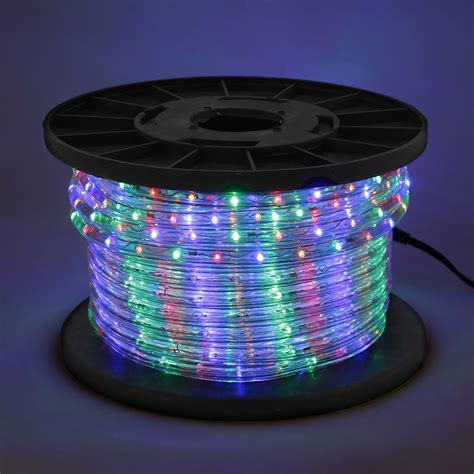 Multi Color Rgb 100 Led Rope 110v 2 Wire Flexible Diy Lights Christmas