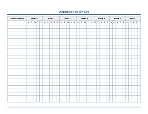 38 free printable attendance sheet templates | 1275 x 1650. 43 Free Printable Attendance Sheet Templates - TemplateLab