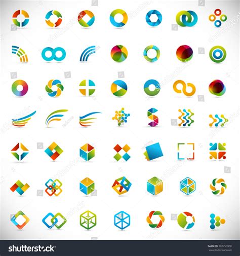 49 Design Elements Creative Symbols Collection Stock Vector Royalty