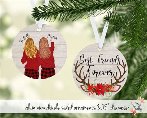 Personalized Best Friends Ornament Sisters Ornament Custom Etsy