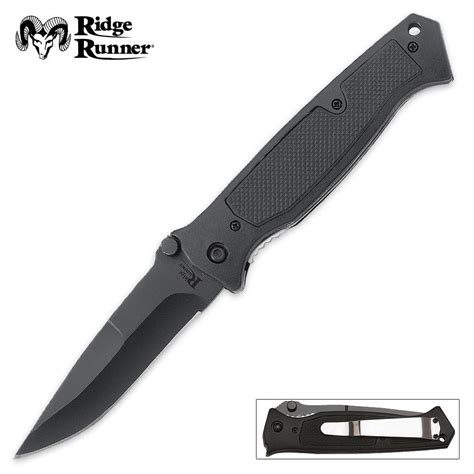 Ridge Runner Black Savage Folding Knife Kennesaw Cutlery
