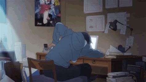 Anime Tired Gif Anime Tired Exhausted Discover Share Gifs