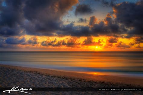 Atlantic Ocean Sunrise At Beach Florida Hdr Image Hdr Photography By