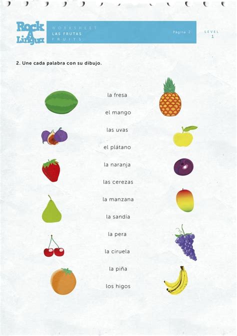 We Have New Worksheet To Teach Fruits In Spanish Check It Out At