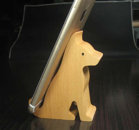 Wooden Animal Shaped Mobile Phone Ipad Holder Stand Cell Phone Holder